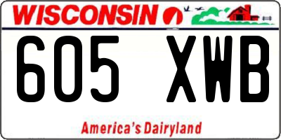 WI license plate 605XWB