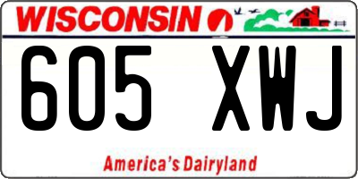 WI license plate 605XWJ