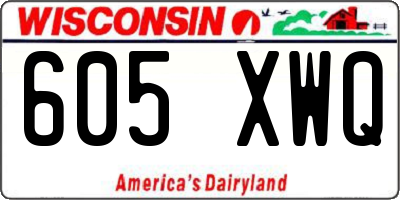 WI license plate 605XWQ