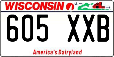 WI license plate 605XXB