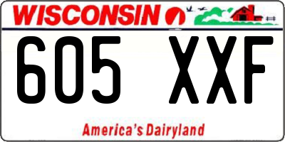 WI license plate 605XXF