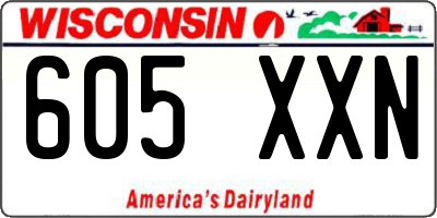 WI license plate 605XXN