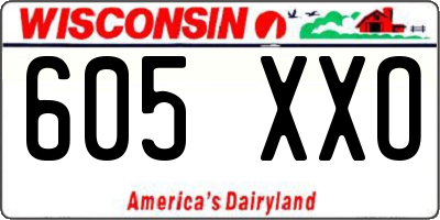 WI license plate 605XXO