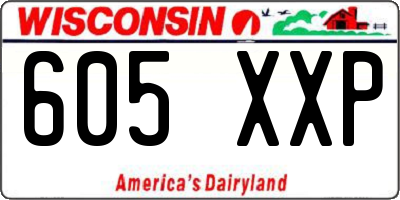 WI license plate 605XXP