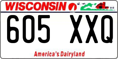 WI license plate 605XXQ