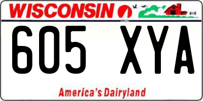 WI license plate 605XYA