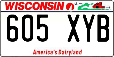WI license plate 605XYB