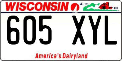 WI license plate 605XYL