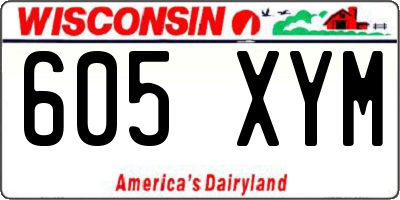 WI license plate 605XYM