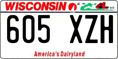 WI license plate 605XZH