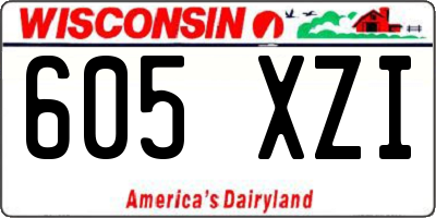 WI license plate 605XZI
