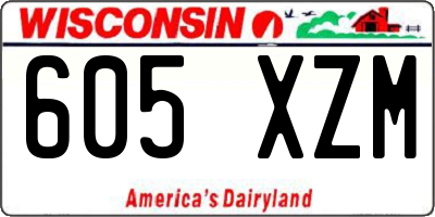 WI license plate 605XZM