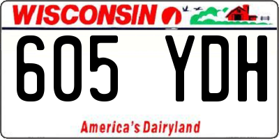 WI license plate 605YDH