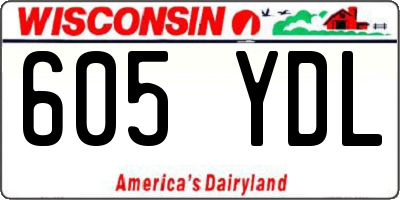 WI license plate 605YDL