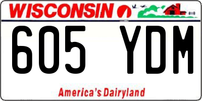 WI license plate 605YDM