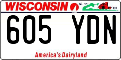 WI license plate 605YDN