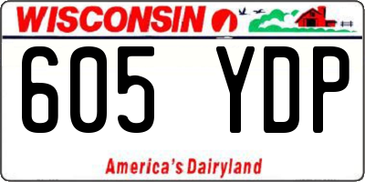WI license plate 605YDP