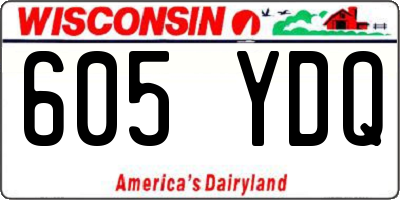 WI license plate 605YDQ