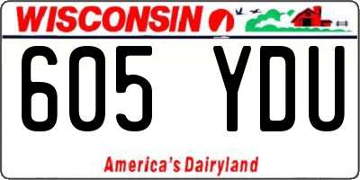 WI license plate 605YDU