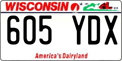 WI license plate 605YDX