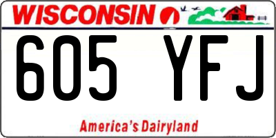 WI license plate 605YFJ