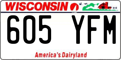 WI license plate 605YFM