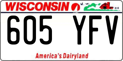 WI license plate 605YFV