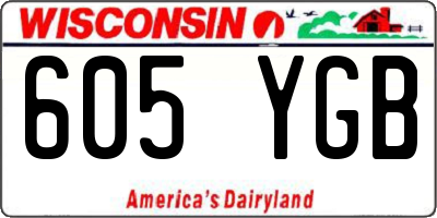WI license plate 605YGB