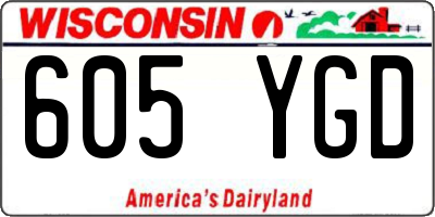 WI license plate 605YGD