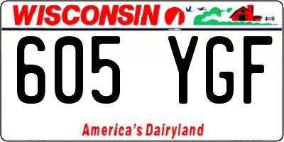 WI license plate 605YGF