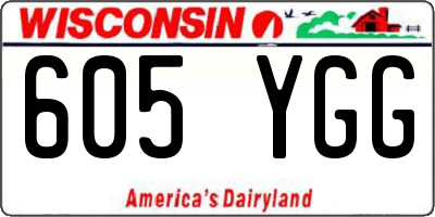 WI license plate 605YGG