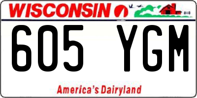 WI license plate 605YGM