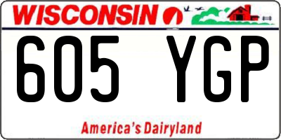 WI license plate 605YGP