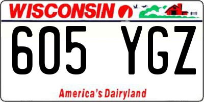 WI license plate 605YGZ