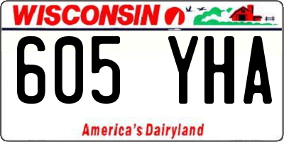 WI license plate 605YHA