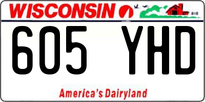 WI license plate 605YHD