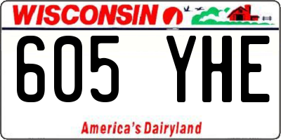 WI license plate 605YHE