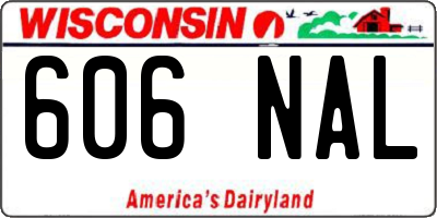 WI license plate 606NAL