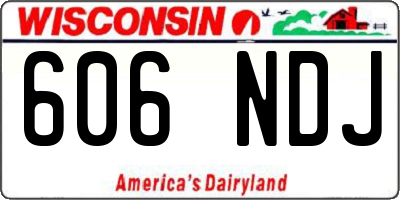 WI license plate 606NDJ