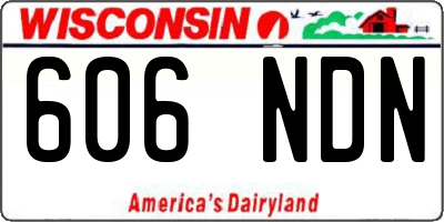 WI license plate 606NDN