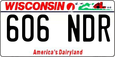 WI license plate 606NDR
