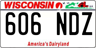 WI license plate 606NDZ