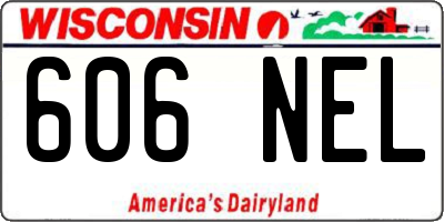 WI license plate 606NEL