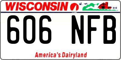 WI license plate 606NFB