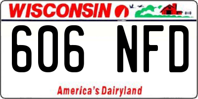 WI license plate 606NFD