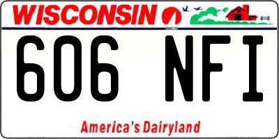 WI license plate 606NFI