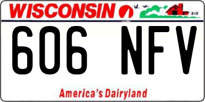 WI license plate 606NFV