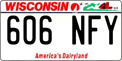 WI license plate 606NFY