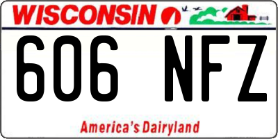 WI license plate 606NFZ