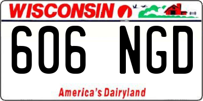 WI license plate 606NGD